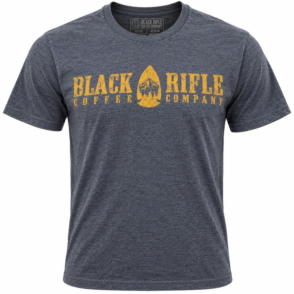 Black Rifle Coffee Company BRCC Men’s Medium Gray Graphic T-Shirt Logo Tee